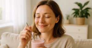 Pessoa em recuperação tranquila seguindo os cuidados após tratamento de canal.